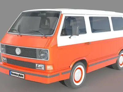 Volkswagen Transporter Passenger Van T3 3D model