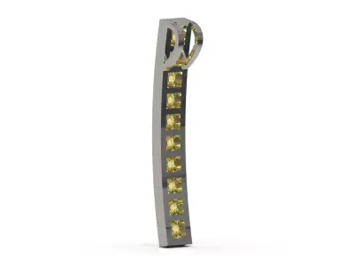 Rectangular Bar STL 3DM jewelry Pendant model jp0376 3D print model