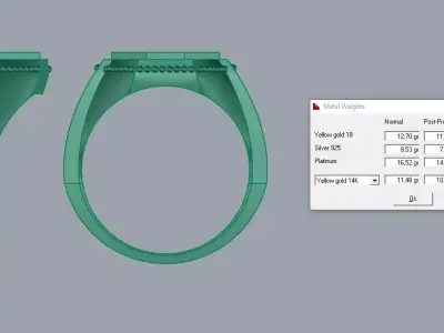 Cross Elegant Mens Ring  Jewelry  3D print model