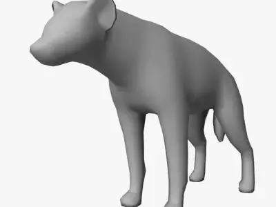 Low Poly Hyena dog Low-poly 3D model