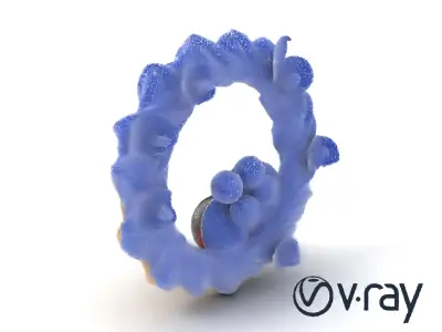 Star Shaped Meringue Ring Dessert model pack Low-poly 3D model