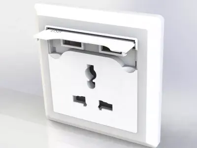 Universal Power Socket 3D print model