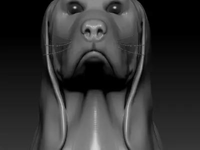 Dog beagle Low-poly 3D model