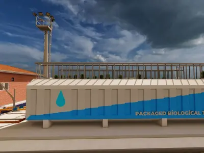 PACKAGE SEWAGE TREATMENT PLANT 3D model