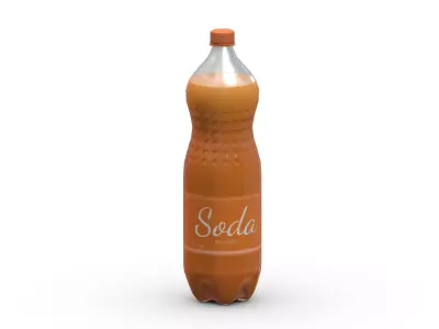 Supermarket Soda Drink Bottle 02 Low Poly PBR Realistic Low-poly 3D model