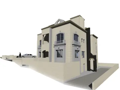 Villa design exterior 3D model