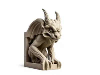 Stone Gargoyle Sculpture model pack Low-poly 3D model
