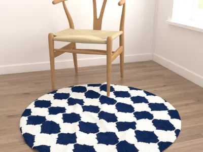 Round Rug Set 81 3D model