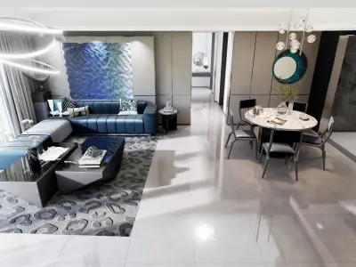 Living Room Interior walk through VR in UE4  unreal engine 423  3D model