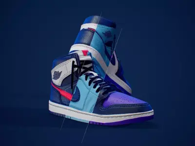 Air Jordan 1 pack texture 3D model