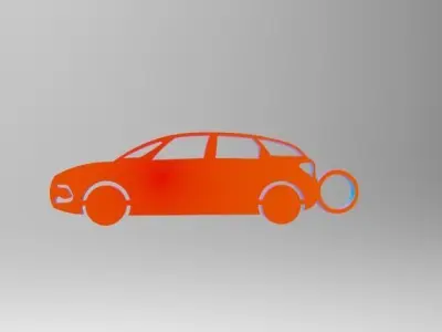 car model keychain 3D print model