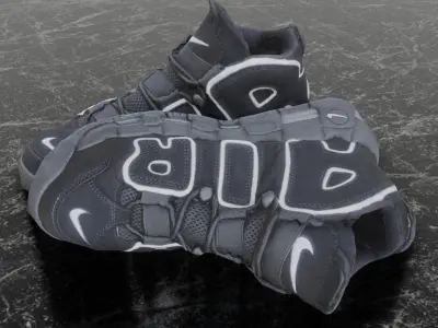 Nike Air More Uptempo SU23 3D SHOES Low-poly 3D model