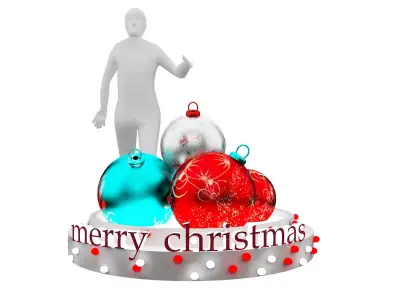  Christmas Gift Event Stand a341 3D model