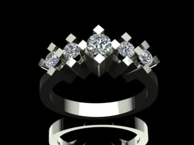 Engagement Diamond Ring 3D print model buy