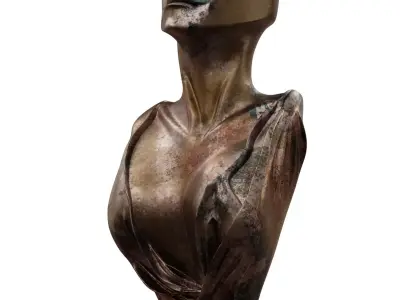 Vase with Female Figure Design 761 3D model
