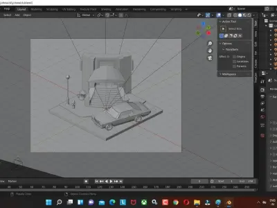 johnwick Low-poly 3D model car Low-poly 3D model