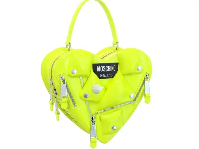 Moschino Inflatable Effect Heart Biker Bag Low-poly 3D model