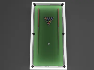 Billard Table Low-poly 3D model