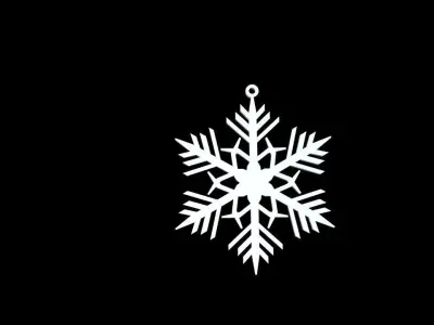 snowflake 3D print model