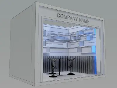 Booth Exhibition Stand a80 3D model