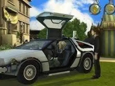 3D Back to the Future-Delorean Low-poly 3D model