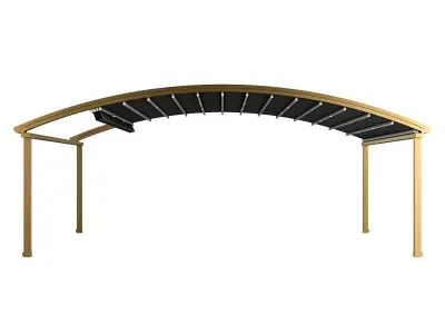 Motorized Pergola 4 brass furniture matte 3D model