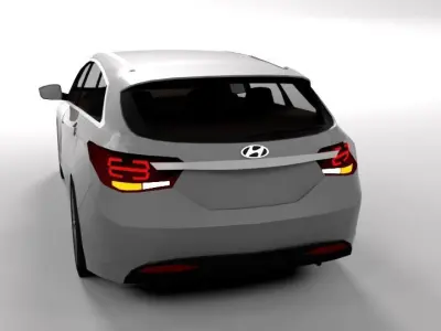 HYUNDAI I40 LOWPOLY Low-poly 3D model