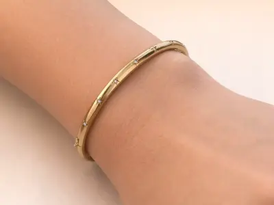 The Orbital Star Bangle Bracelet jewelry 3D model - for Her 3D print model