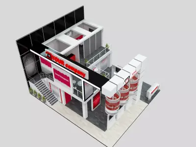  Booth Exhibition Stand a511 3D model
