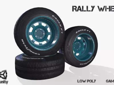 Rally wheel Eagle F1 Low-poly 3D model