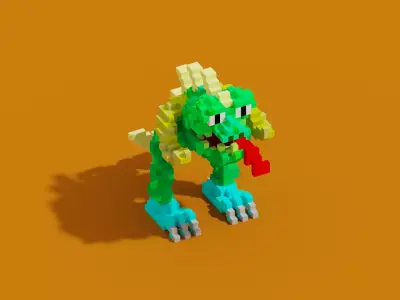 Crogy the Dino Low-poly 3D model