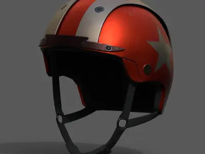 Helmet sport racer bike scifi fantasy human  Low-poly 3D model