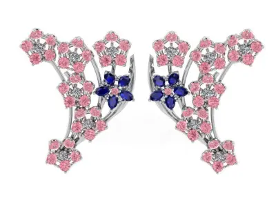 Flower Earring 2948 3D print model