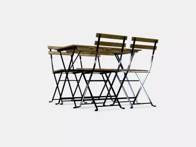 TARNO Table4 chairs outdoor Low-poly 3D model