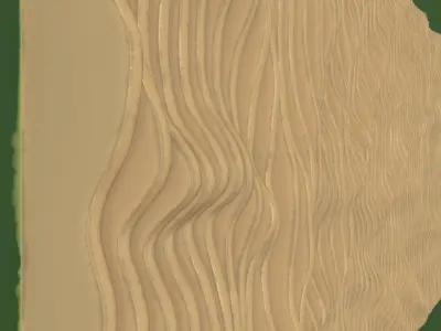 Waves trapped in the wood Decoration frame panel  3D model