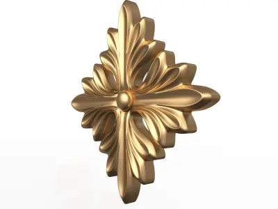 Rosette Carved Decoration CNC 01 Low-poly 3D model