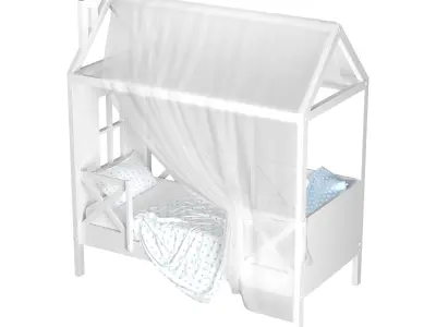 Children is Bed House 01 3D Model Collection