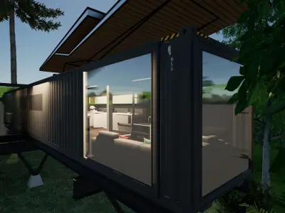 Shipping Container House 3D model