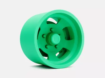 15x10 US Indy Mag Wheel and Brake 3D print model