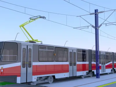 KT8D5 tram stop 3D model