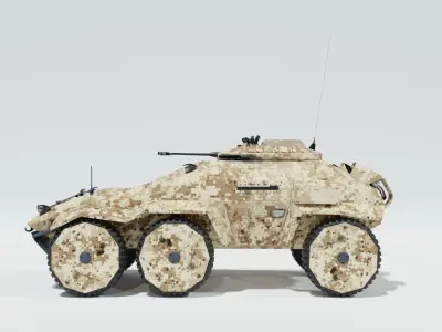 Armored  army car 3D model