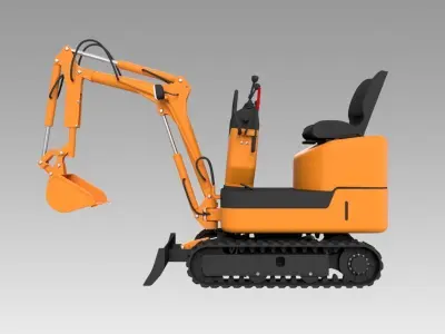 Mini excavator  3D model