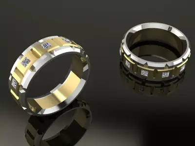 Jewelry Ring Gold 3D print model 51