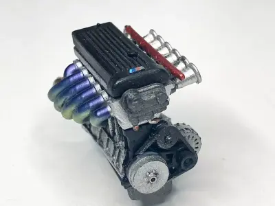 MPower E46 M3 ENGINE 2 VERSIONS SS4B32 ITB AND TWIN TURBO 3D print model