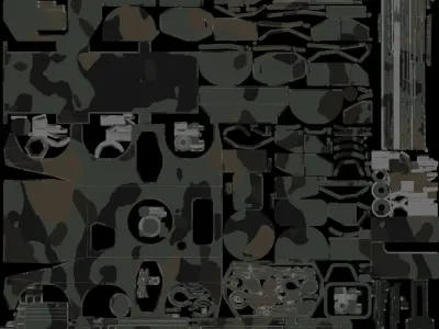 Puma 6x6 PBR 3D model 3D model