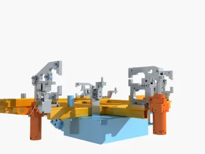 Industrial Equipment 44 - Car Front Floor Fixture 3D model