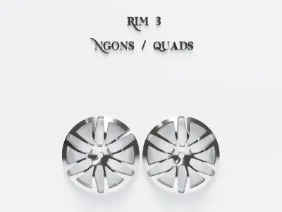 Car Rims Collection Low-poly 3D model