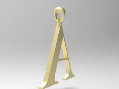 Alphabet Latin A 3D print model