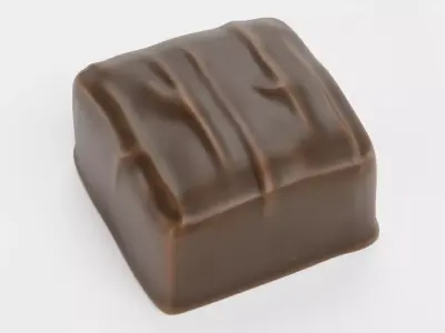Chocolate Candy V5 - Chocolate Cube with Decorative Relief 3D model
