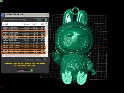 Labubu Pendant Jewelry model - 4-in-1 pack - for Him and Her 3D print model